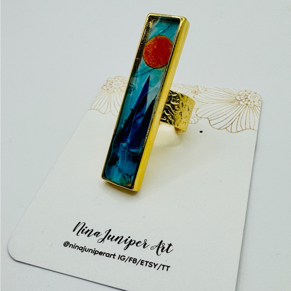Sun Beneath The Sea Art Ring by Nina Juniper